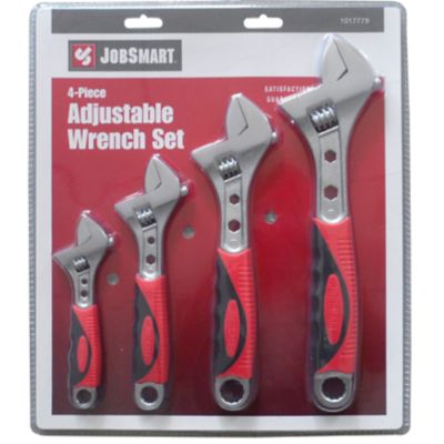 JobSmart? 4 Piece Adjustable Wrench Set