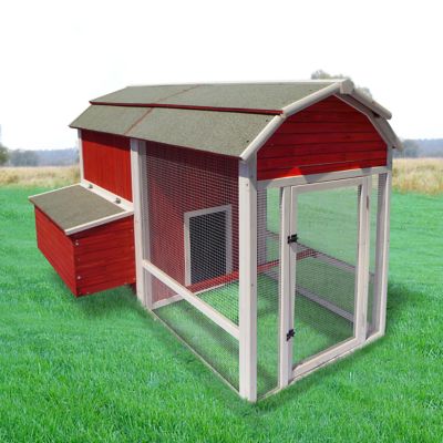 Precision Old Red Barn Chicken Coop, 8 Chicken Capacity | Braindrive