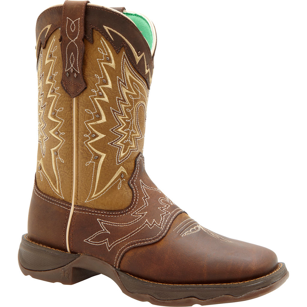 Durango Women's Lady Rebel 10 in. Pull On Let Love Fly Boot, Nicotine/Brown