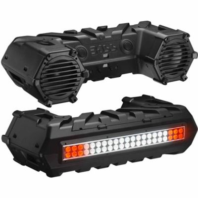BOSS AUDIO Powersports Plug & Play Bluetooth Sound System w/ 700W Built-in A and LED Light Bar