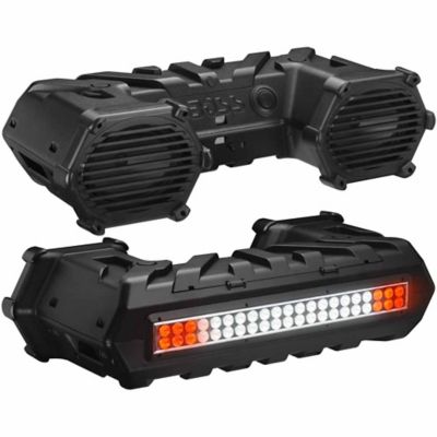 BOSS AUDIO Powersports Plug & Play Bluetooth Sound System w/ 800W Built-in A and LED Light Bar