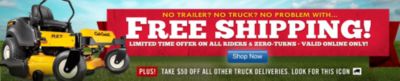 Free Shipping for Riding and Zero Turn Mowers for a limited time - Tractor Supply Co.