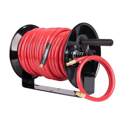 Workforce Manual Air Hose Reel with 3/8 in ID x 100 ft Hose