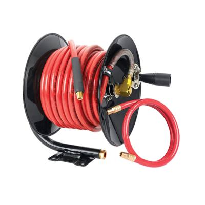 Workforce Manual Air Hose Reel with 3/8 in ID x 50 ft Hose, 350 PSI