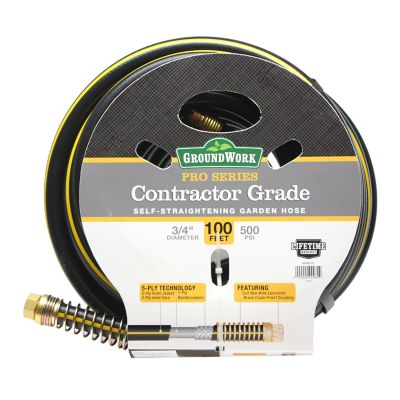  GroundWork® Pro Series Contractor Hose, Black, 100 ft. L
