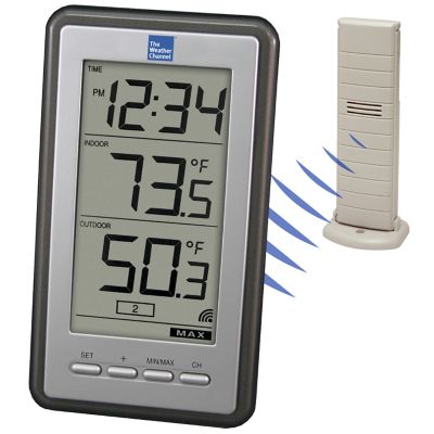 The Weather Channel? Wireless Thermometer With Clock