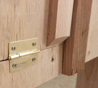 Trim out the end panel doors