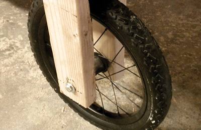 Install wheel supports and permanent axles
