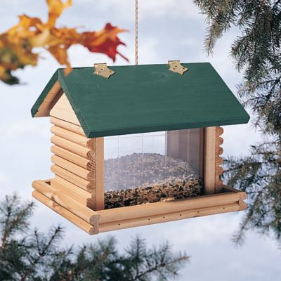 Royal Wing® Large Hanging Log Cabin Birdfeeder