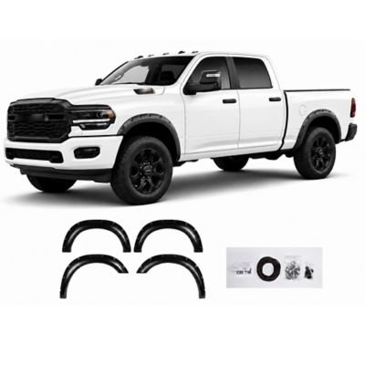 Black Horse Off Road Fender Flares Riveted Style Black Compatible with 2019-2022 Ram 2500, 2019-2022 Ram 3500
