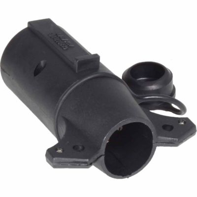 Image showing  7-RV Blade to 6-Pole Round Adapter, Center Pin Electric Brake