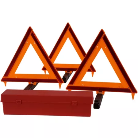 Blazer International Folding Warning Triangle Kit 3 Piece. Roadside Emergency Supplies