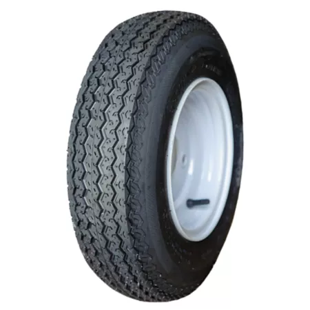 Hi-Run 4.80-8 Trailer Tire 4 Hole White Spoke Wheel Load Range B 4PR Trailer Tires