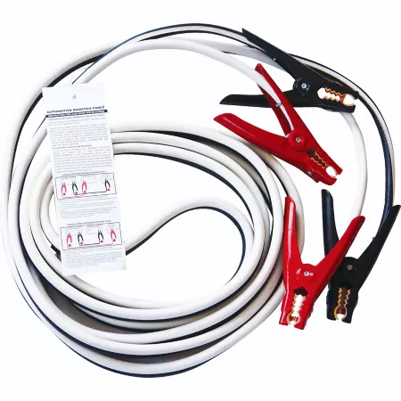 Traveler 20' Battery Booster Cables 4 Gauge White/Black Jumper Cables