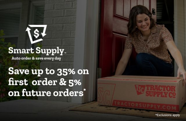 Smart Supply. Auto order and save every day. Up to 35% off your first order. 5% off all future orders. Terms apply.