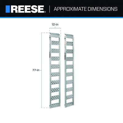 Image showing  Ramps 77 Inch Aluminum, Smooth, Straight, Pair 1126833
