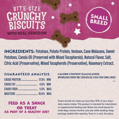 Image showing  Crunchy Biscuits With Real Venison Small Breed Dog Treats, 8 oz.