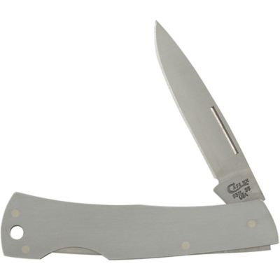Case Cutlery 2.25 in. Brushed Stainless-Steel Executive Lockback Knife, 4