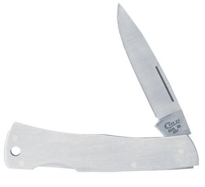 Image showing  2.25 in. Brushed Stainless-Steel Executive Lockback Knife