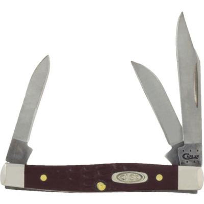 Case Cutlery 2 in. Jigged Synthetic Small Stockman Knife, Brown