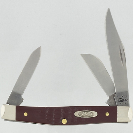 Case Cutlery 2.19 in. Jigged Synthetic Medium Stockman Knife, Brown, 106