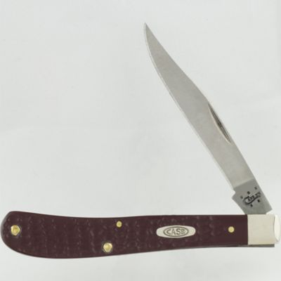 Case Cutlery 3.25 in. Jigged Brown Synthetic Slimline Trapper Knife, 135