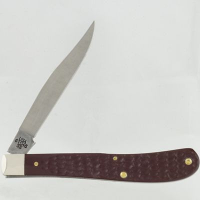 Image showing  3.25 in. Jigged Synthetic Slimline Trapper Knife, Brown