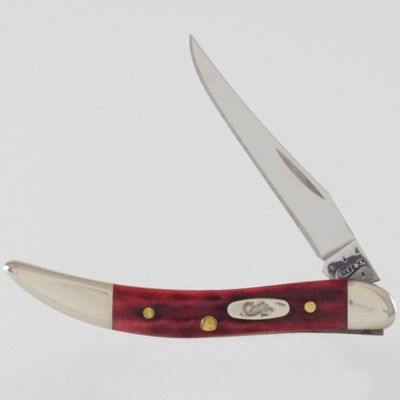 Case Cutlery 2.25 in. Worn Old Bone Small Texas Toothpick Pocket Knife, Red