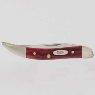 Image showing  2.25 in. Worn Old Bone Small Texas Toothpick Pocket Knife, Red