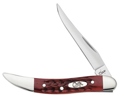 Image showing  2.25 in. Worn Old Bone Small Texas Toothpick Pocket Knife, Red