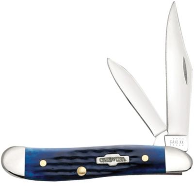 Case Cutlery 2.1 in. Bone Rogers Corn Cob Jig Peanut Knife, Blue, 2802