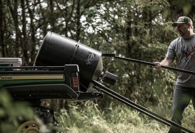 Image showing  225 lb./30 gal. Quick-Set Tripod Deer Game Feeder, 12 pc. Kit