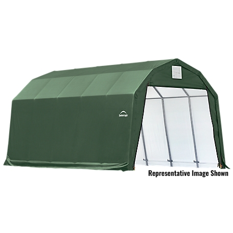 ShelterLogic 12 ft. x 24 ft. x 9 ft. Barn Style Shelter, Green