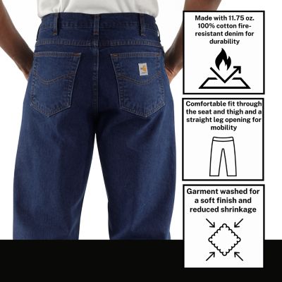 Image showing 1 th Carhartt Men's Flame Resistant Relaxed Fit 5-Pocket Jean
