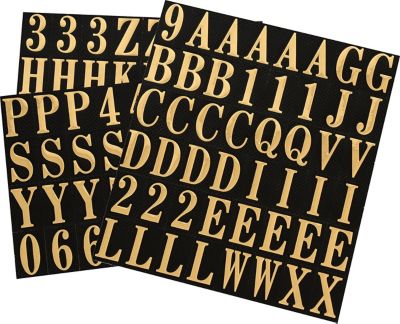 Image showing  1 in. Polyester Film Adhesive Letter & Number Pack