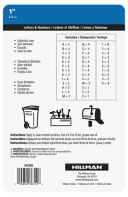 Image showing  1 in. Vinyl Adhesive Letter & Number Pack, Black/White