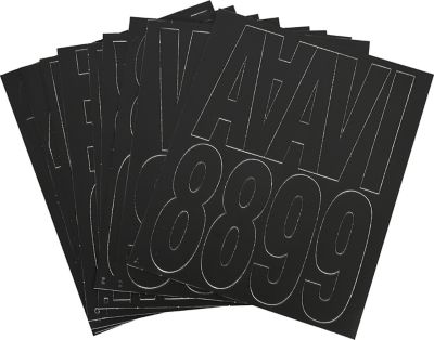 Image showing  3 in. Vinyl Adhesive Letter & Number Pack, Black