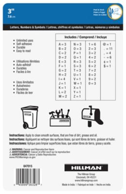 Image showing  3 in. Vinyl Adhesive Letter & Number Pack, Black