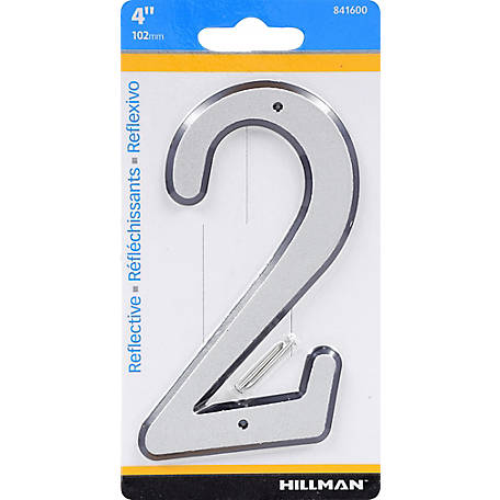 Hillman Nail-On House Number 2 Reflective (4in.)