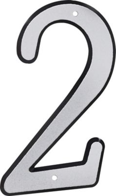 Image showing  4 in. Nail-On Reflective House Number 2