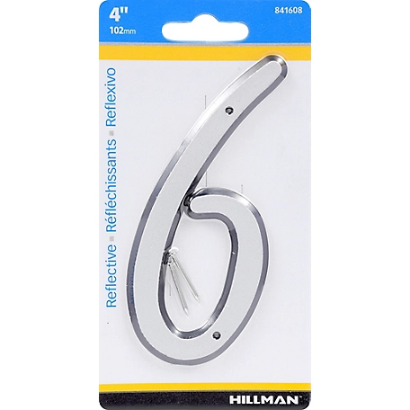 Hillman Nail-On House Number 6 Reflective (4in.)