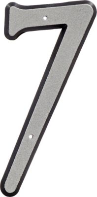 Image showing  4 in. Nail-On Reflective House Number 7