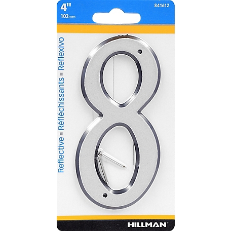 Hillman Nail-On House Number 8 Reflective (4in.)