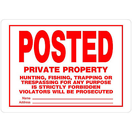 HEAVY DUTY "No Trespassing" stone sign wood gate sign fencing sign 2" x 6" 