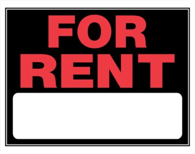 Hillman For Rent Sign, 15 in. x 19 in.