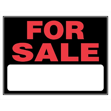 Hillman For Sale Sign, 15 in. x 19 in., Black/Red