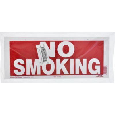 Image showing  Plastic No Smoking Sign, 6 in. x 15 in., 6-Pack