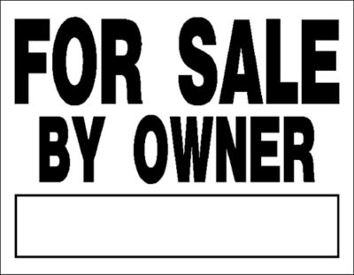 Hillman For Sale by Owner Sign, 14 in. x 18 in., Black/White