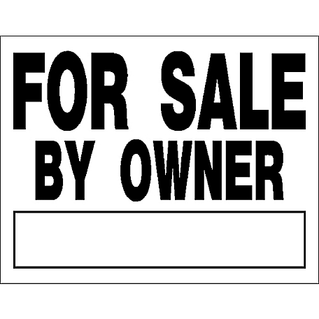 Hillman For Sale by Owner Sign, 14 in. x 18 in., Black/White