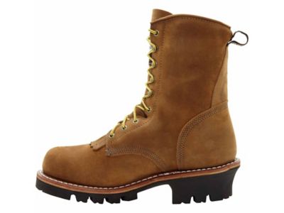 Image showing  Men's Steel Toe Logger Work Boots, 8 in.